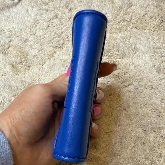 NWT Tory Burch Alexa Foldable Blue Quilted Wallet Royal Blue - Picture 5 of 12